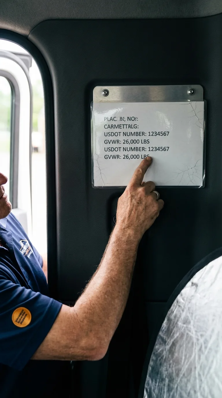USDOT licensing placard verification in Anahola